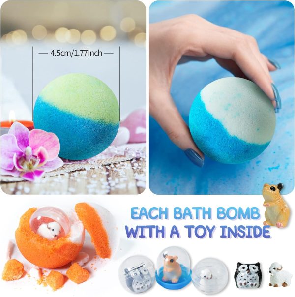 Christmas Bath Bombs for Kids, 6 PCs Bath Bombs with Crystal Toys inside, Bath Bombs with Christmas Packing Bag, Gift for Christmas Stock Stuffer - Image 11