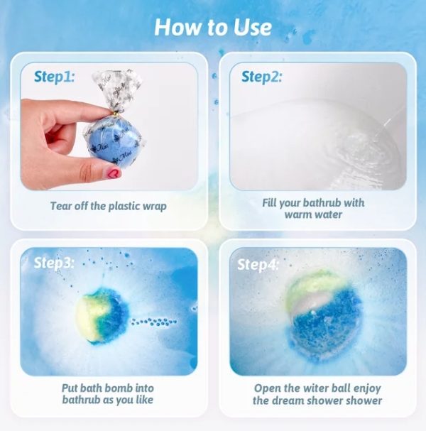 Christmas Bath Bombs for Kids, 6 PCs Bath Bombs with Crystal Toys inside, Bath Bombs with Christmas Packing Bag, Gift for Christmas Stock Stuffer - Image 17