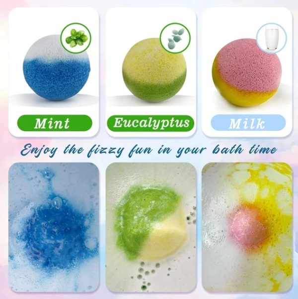 Christmas Bath Bombs for Kids, 6 PCs Bath Bombs with Crystal Toys inside, Bath Bombs with Christmas Packing Bag, Gift for Christmas Stock Stuffer - Image 18